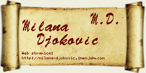 Milana Đoković vizit kartica